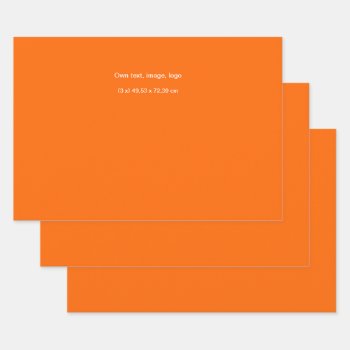Wrapping Paper Sheets Uni Orange by Oranjeshop at Zazzle