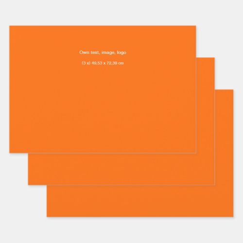 Wrapping Paper Sheets uni Orange
