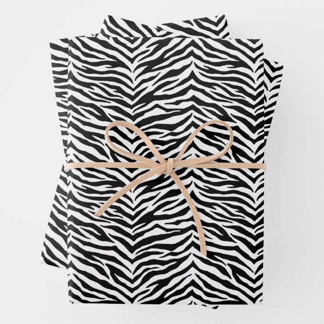 Wrapping Paper Sheets-Zebra Print (In situ)