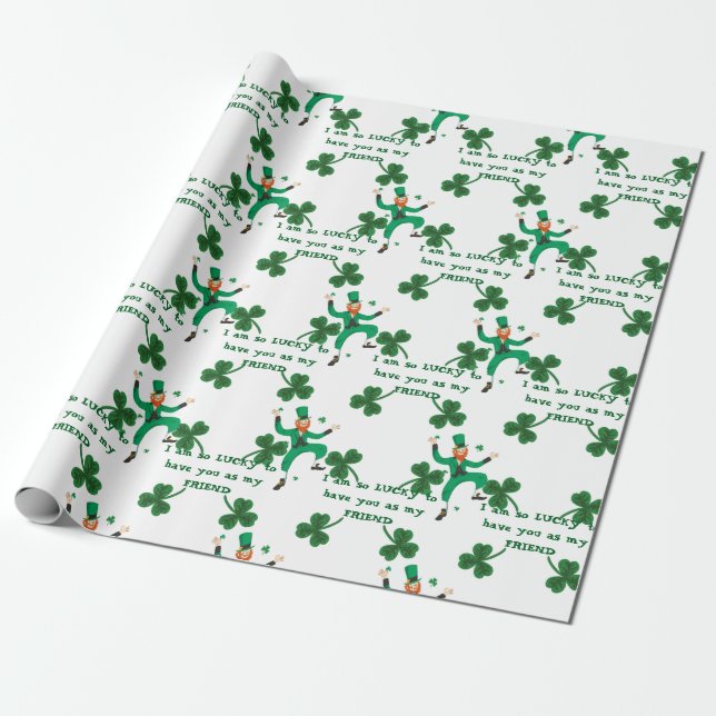 Wrapping Paper - St. Patrick's Day Gift Wrap (Unrolled)