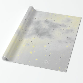 WRAPPING PAPER STARS AND CLOUDS