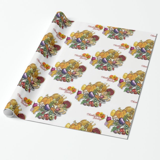 Wrapping paper Thanksgiving (Unrolled)