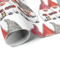 Wrapping Paper - Three Christmas Gnomes