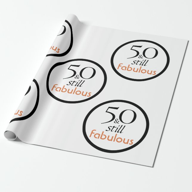 Wrapping Paper to the big 50th birthday (Unrolled)