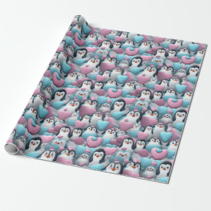 Wrapping Paper - Transgender Pride Penguins 2