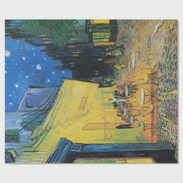 WRAPPING PAPER : Van Gogh : CAFÉ TERRACE AT NIGHT (Flat)