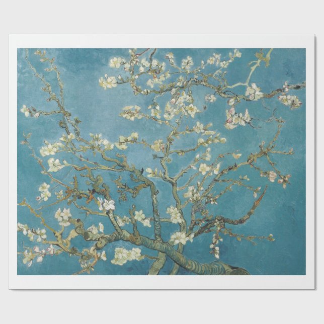 WRAPPING PAPER : VINCENT VAN GOGH, ALMOND BLOSSOM  (Flat)