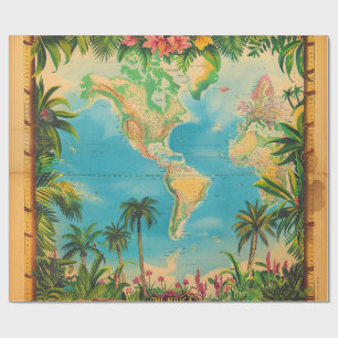 Wrapping Paper-Vintage Atlas Wrapping Paper