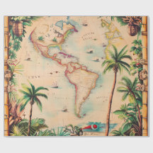 Wrapping Paper-Vintage Atlas Wrapping Paper