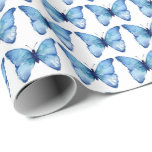 Wrapping Paper - Watercolour Blue Butterfly<br><div class="desc">Check out the other matching products. 

Any questions then leave me a message via 'chat' and I will be happy to help where possible,  thanks for taking an interest in my shop.</div>