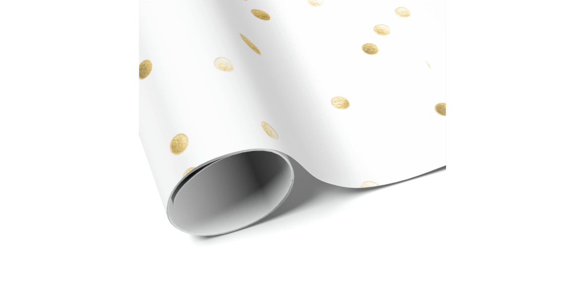 Elegant Gold and White Wedding Wrapping Paper