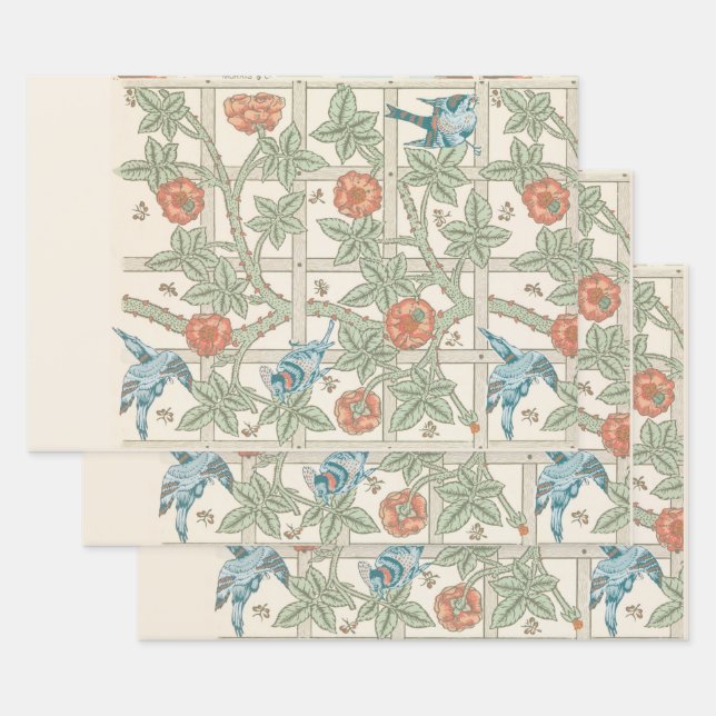 WRAPPING PAPER : WILLIAM MORRIS : TRELLIS (Set)