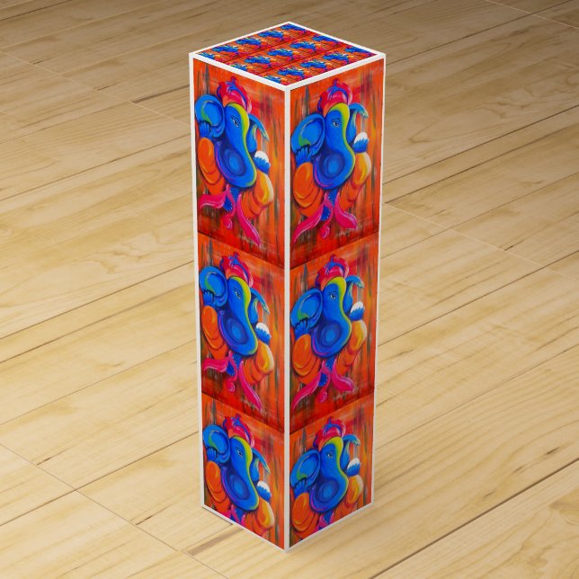 Wrapping paper wine box (Front)