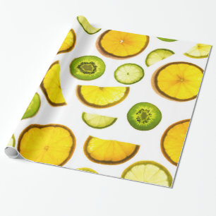 Wrapping Paper with Citrus Fruits