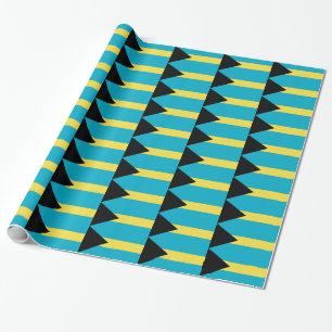 Wrapping paper with Flag of Bahamas