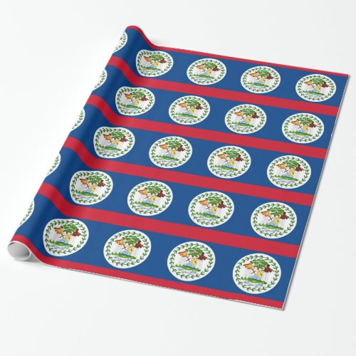 Wrapping paper with Flag of Belize