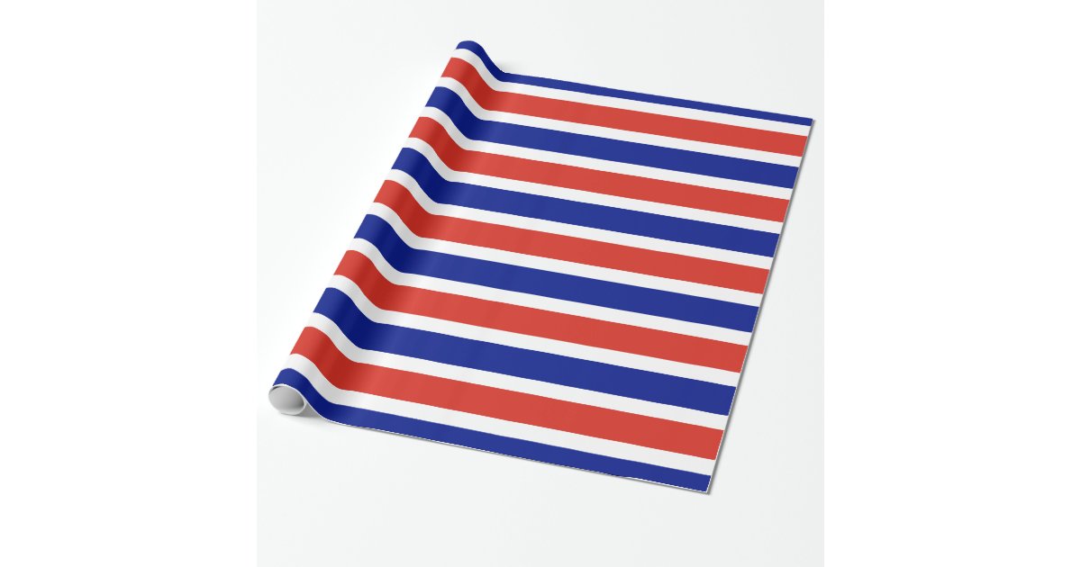 Wrapping paper with Flag of Costa Rica | Zazzle