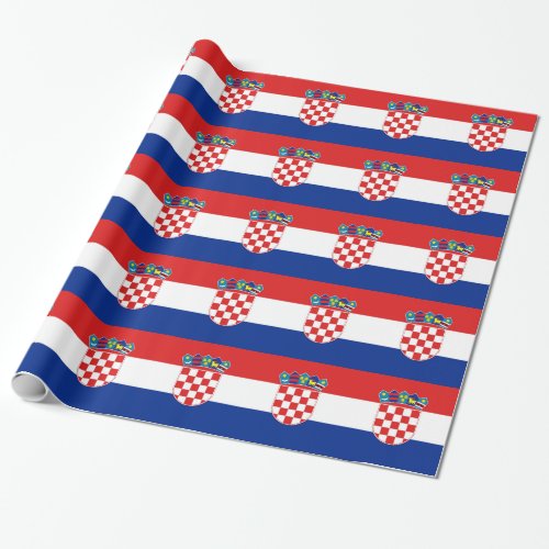 Wrapping paper with Flag of Croatia