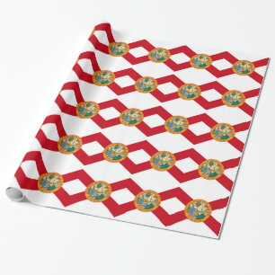 Wrapping paper with Flag of Florida