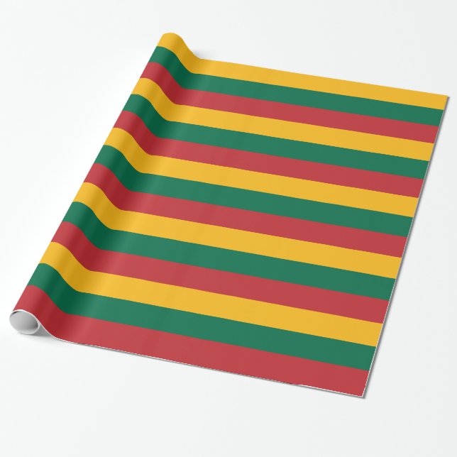 Wrapping paper with Flag of Lithuania (Unrolled)