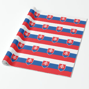Wrapping paper with Flag of Slovakia