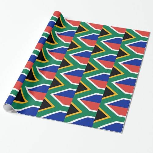 Wrapping paper with Flag of South Africa