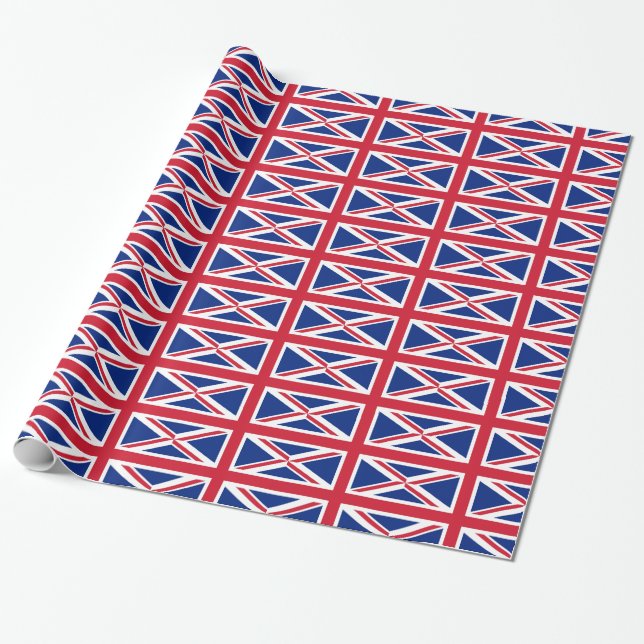 Wrapping paper with Flag of United Kingdom (Unrolled)