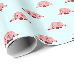 Wrapping Paper with Piggy
