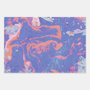 Wrapping paper with watercolor creative pattern