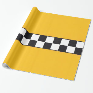 Wrapping paper with yellow Taxi