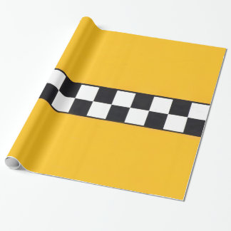 Wrapping paper with yellow Taxi