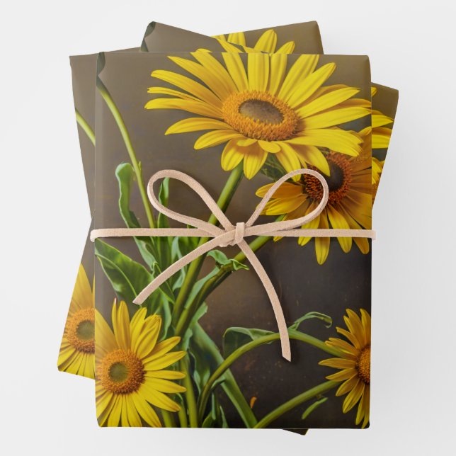 Wrapping Paper (Yellow Daisies) (In situ)