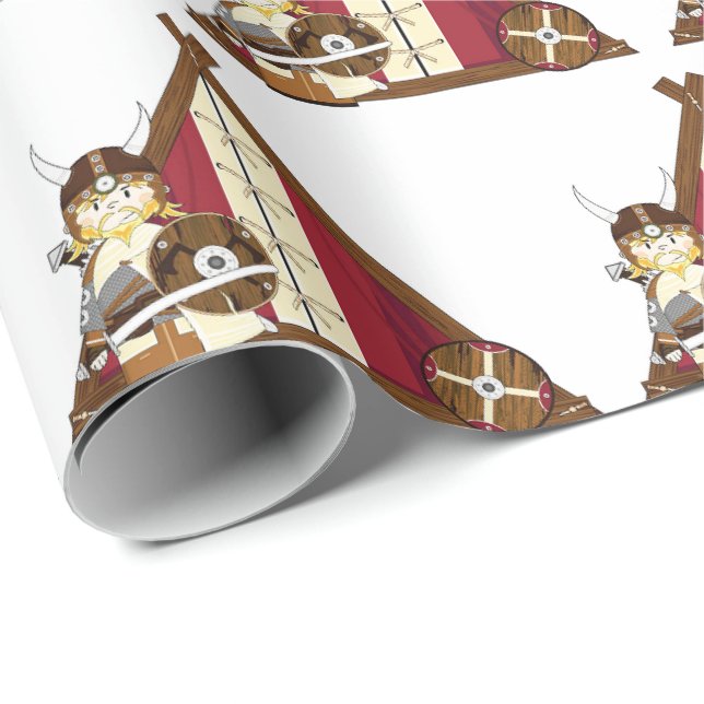 Wrapping Papr - Viking Warrior Paper (Roll Corner)