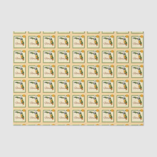 Wrapping Tissue - FLORIDA - Framed Icon Paper (Front)