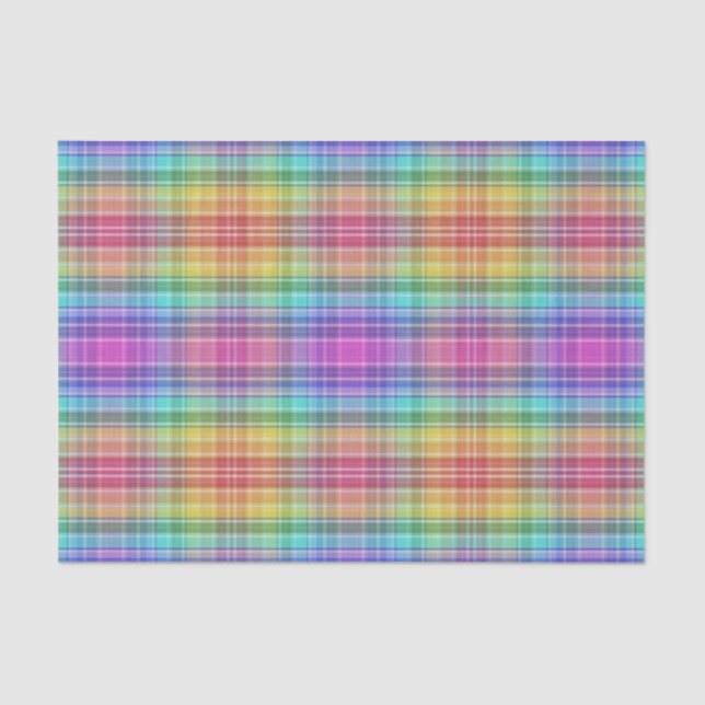 Wrapping Tissue - Rainbow Madras Tissue Paper (Front)