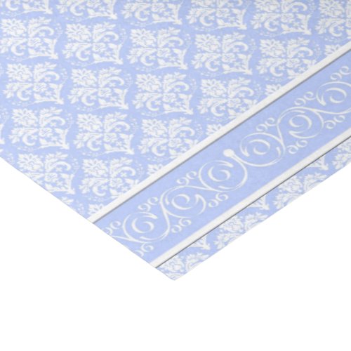 Wrapping Tissue _ Wedgewood Blue Damask Tissue Paper