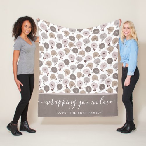 Wrapping You In Love Fleece Blanket
