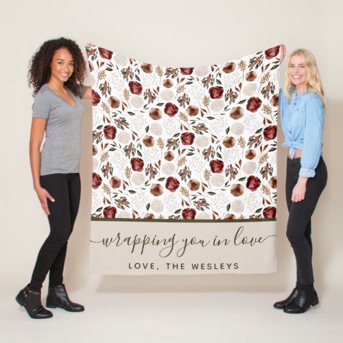 Wrapping You In Love Fleece Blanket