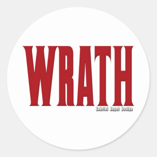 Wrath Logo Classic Round Sticker
