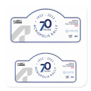 WRC ACROPOLIS RALLY GREECE motorsport Car racing  Square Sticker