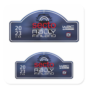 WRC Rally Finland artic car racing motorsport  Square Sticker