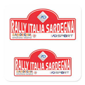 WRC Rally Italia italy car racing motorsport Square Sticker