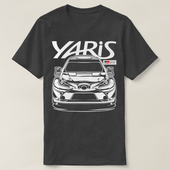WRC Yaris Gazoo Racing White Print  T-Shirt (Design Front)