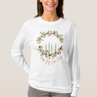 Wreath and Candles Advent T-Shirt