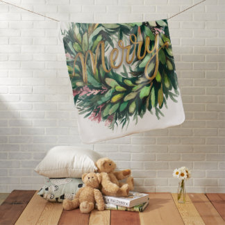 Wreath baby blanket