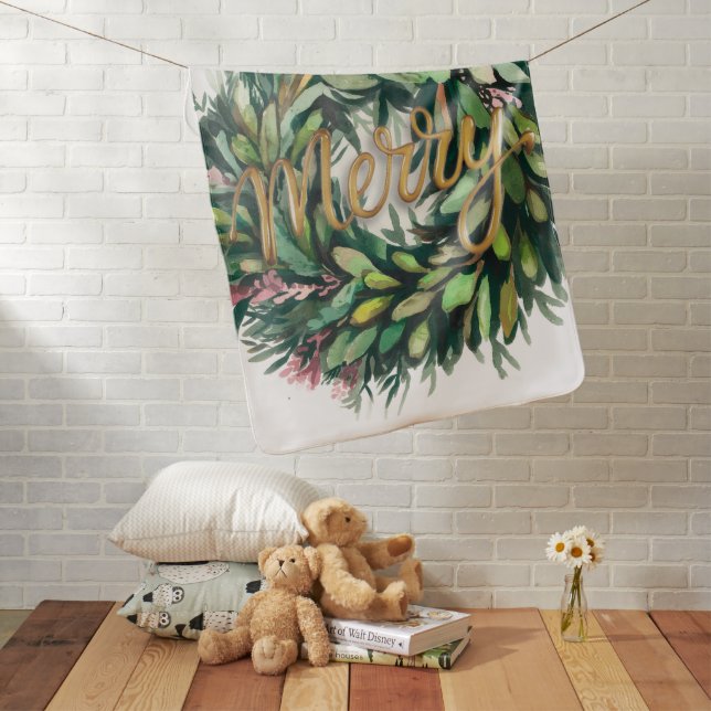 Wreath  baby blanket (In Situ)