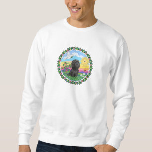 Wreath - Black Shih Tzu Sweatshirt