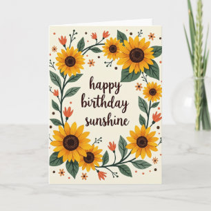 Wreath Bloom Birthday Card