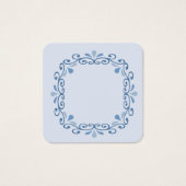 Wreath border design in blue tones (Front)