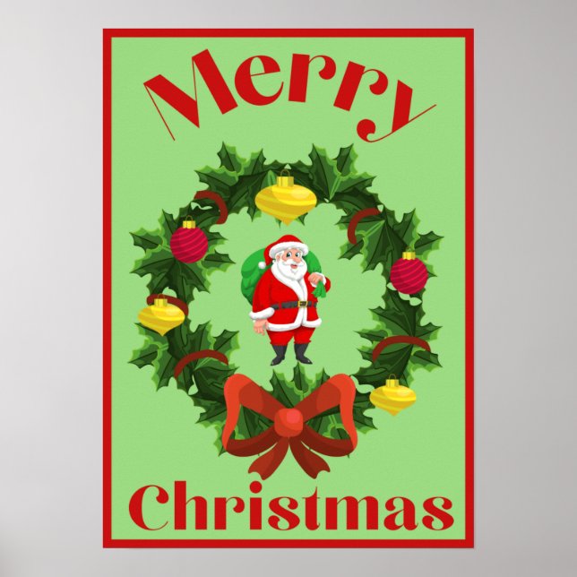 Wreath Christmas Poster (Front)